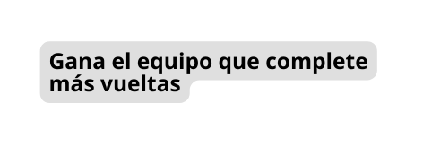 Gana el equipo que complete más vueltas